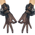 Grace Karin Sexy Bow-Knot Décoré Robe de mariage nuptiale Gants noirs en dentelle CL010606-1